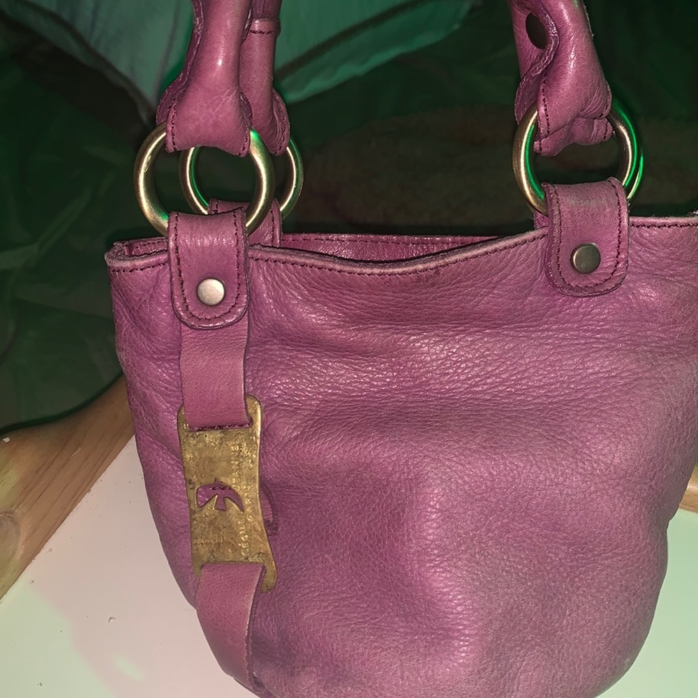 Purple Cecile Jeanne Paris mini bucket bag